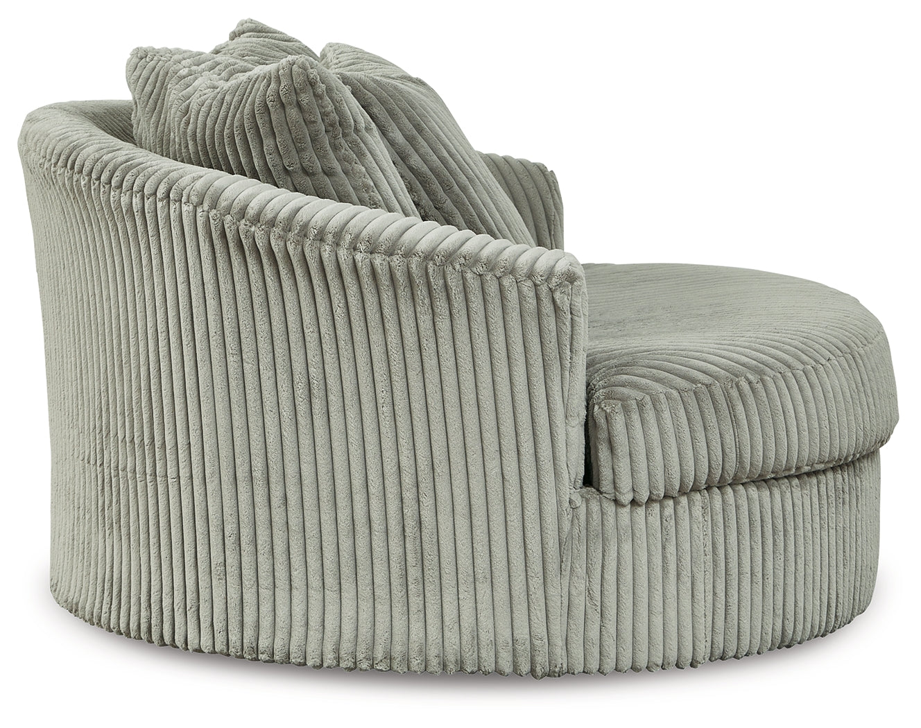 Lindyn Fog Super Chaise with Oversized Swivel Chair