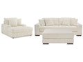 Lindyn Ivory 2-Piece Sectional, Chaise and Oversized Ottoman