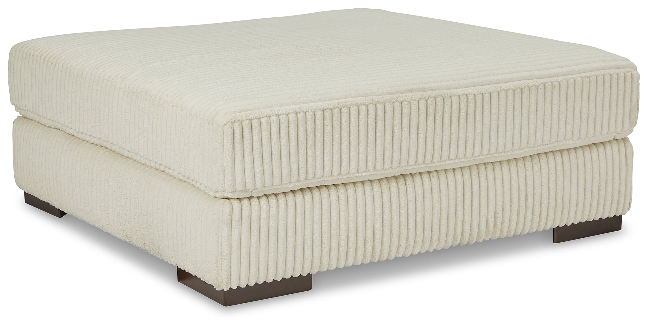Lindyn Ivory 2-Piece Sectional, Chaise and Oversized Ottoman