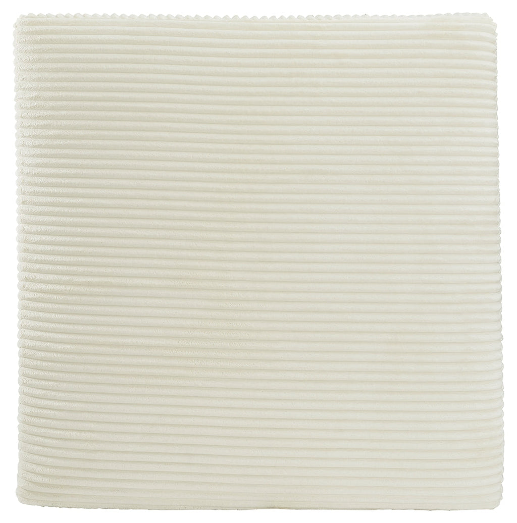 Lindyn Ivory 2-Piece Sectional, Chaise and Oversized Ottoman