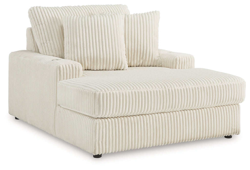 Lindyn Ivory 2-Piece Sectional, Chaise and Oversized Ottoman