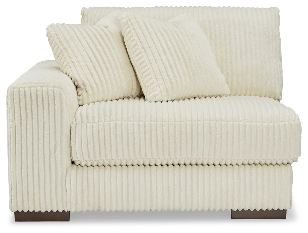 Lindyn Ivory 2-Piece Sectional, Chaise and Oversized Ottoman