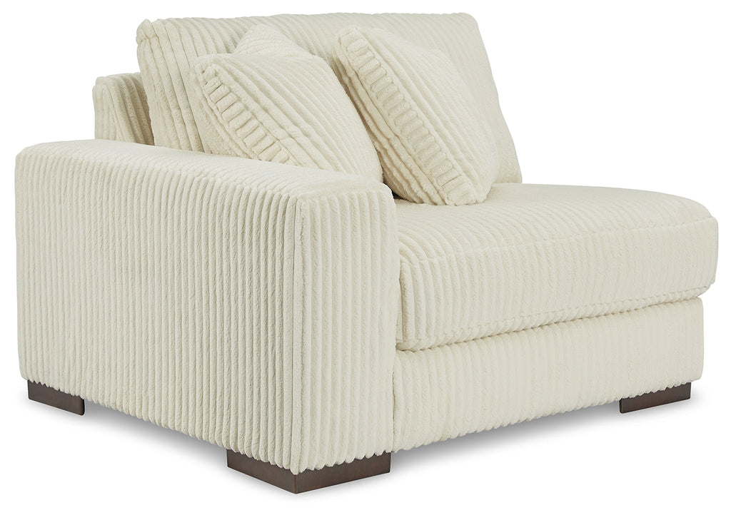 Lindyn Ivory 2-Piece Sectional, Chaise and Oversized Ottoman