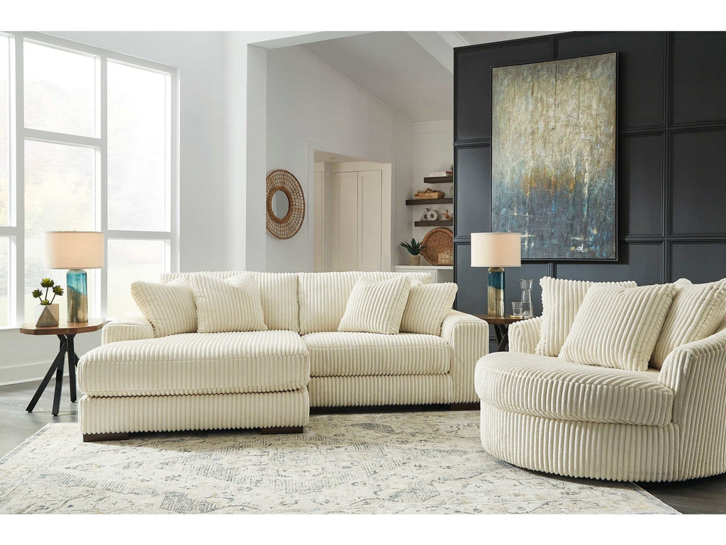 Lindyn Ivory 2pc LAF Chaise Sectional