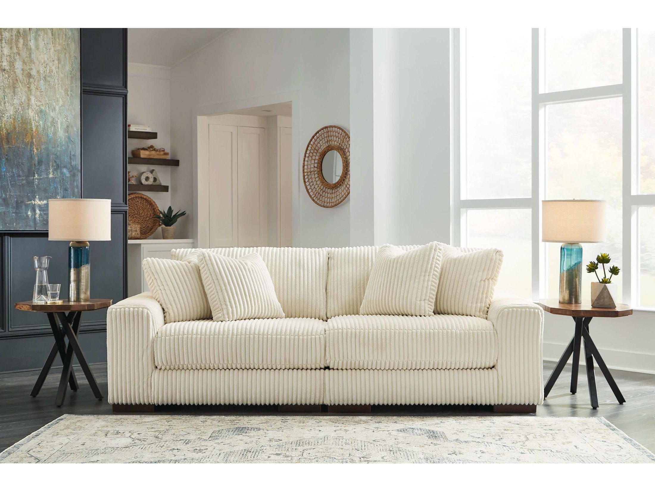 Lindyn Ivory 2pc Sectional Loveseat