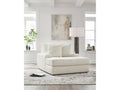 Lindyn Ivory Chaise w/ 2 Cup Holders & USB Charging Port