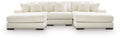 Lindyn Ivory 3-Piece Sectional with Double Chaise