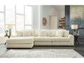 Lindyn Ivory 3pc LAF Chaise Sectional