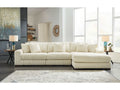 Lindyn Ivory 3pc RAF Chaise Sectional