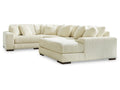 Lindyn Ivory 4-Piece RAF Chaise Sectional