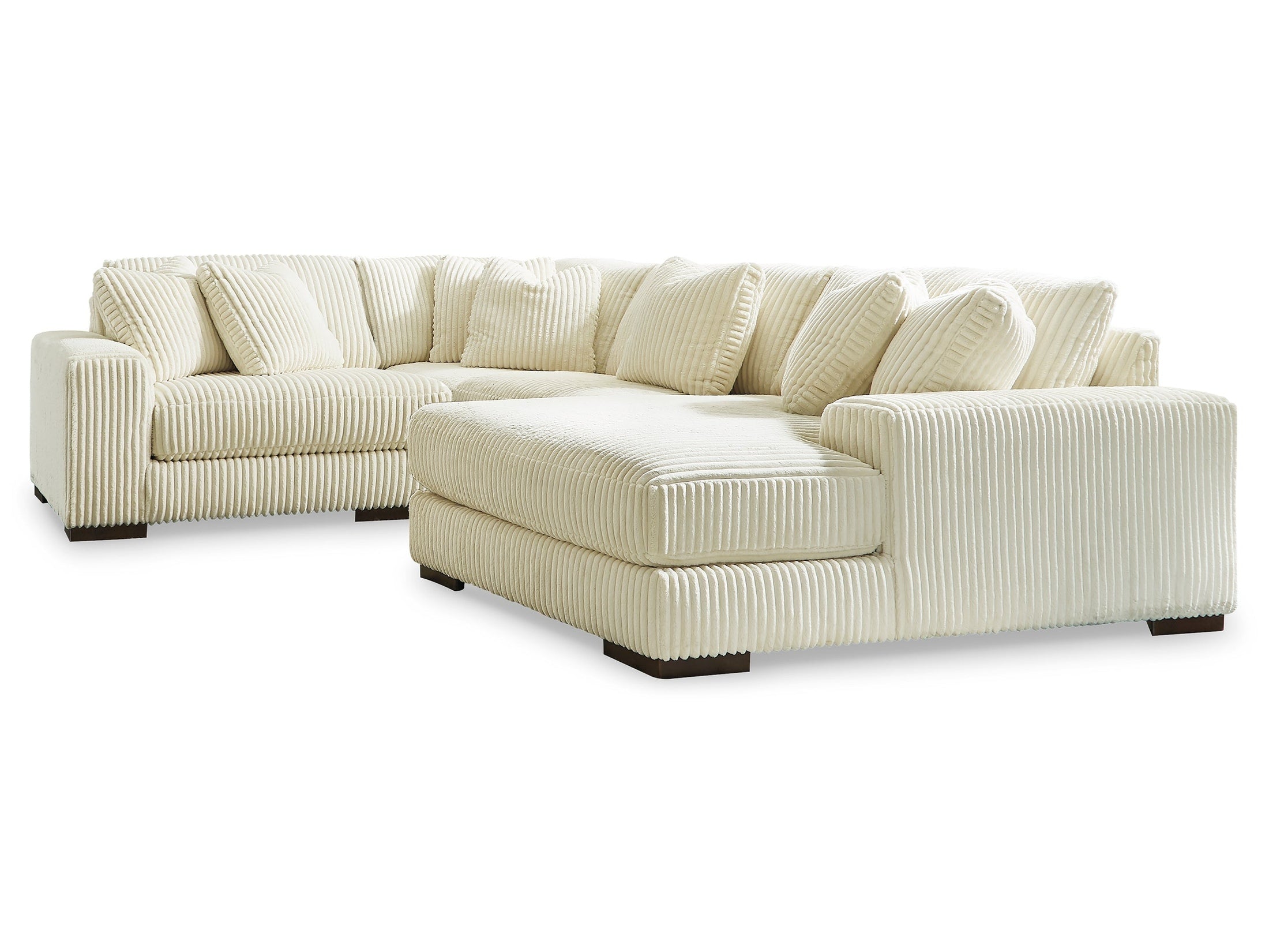 Lindyn Ivory 4-Piece RAF Chaise Sectional
