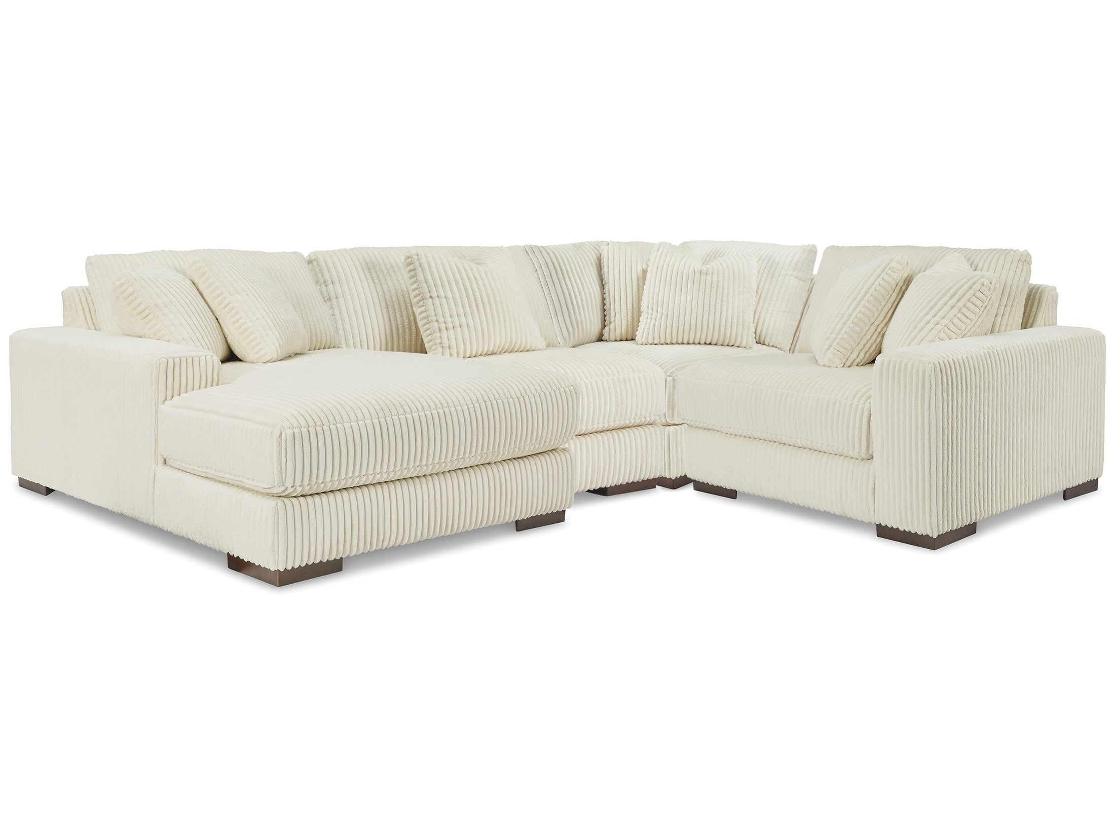 Lindyn Ivory 4-Piece Sectional with Chaise