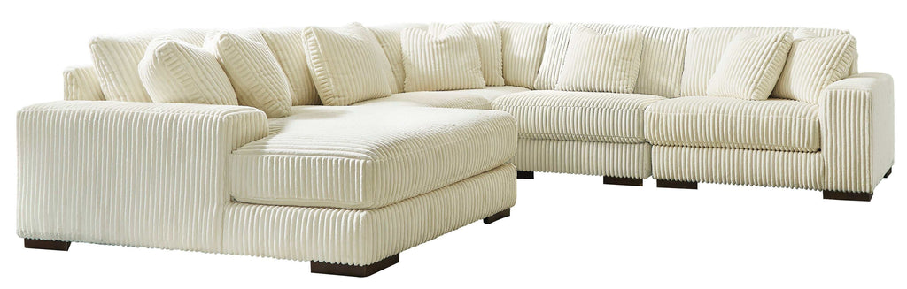 Lindyn Ivory 5pc LAF Chaise Sectional