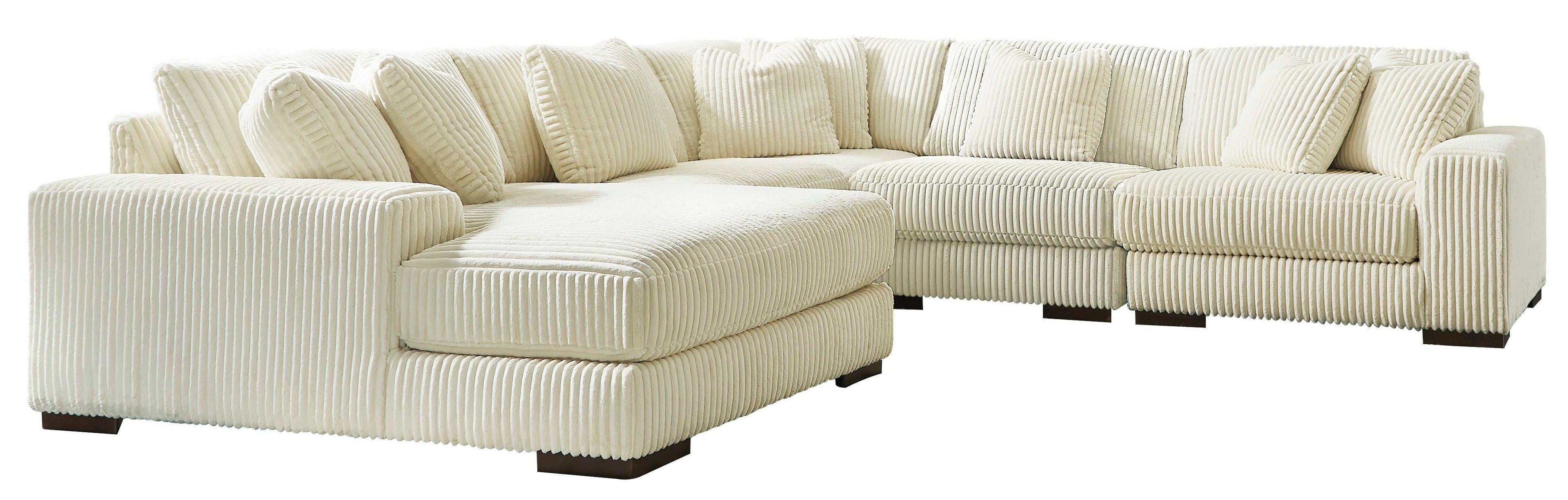 Lindyn Ivory 5pc LAF Chaise Sectional