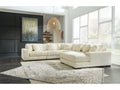 Lindyn Ivory 5pc RAF Chaise Sectional