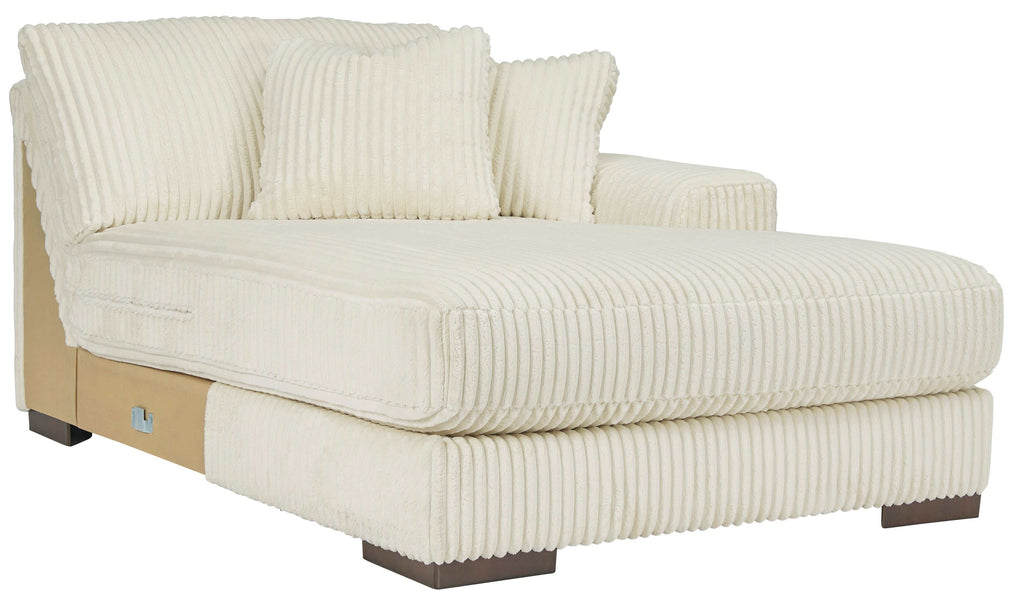 Lindyn Ivory 6pc RAF Chaise Sectional