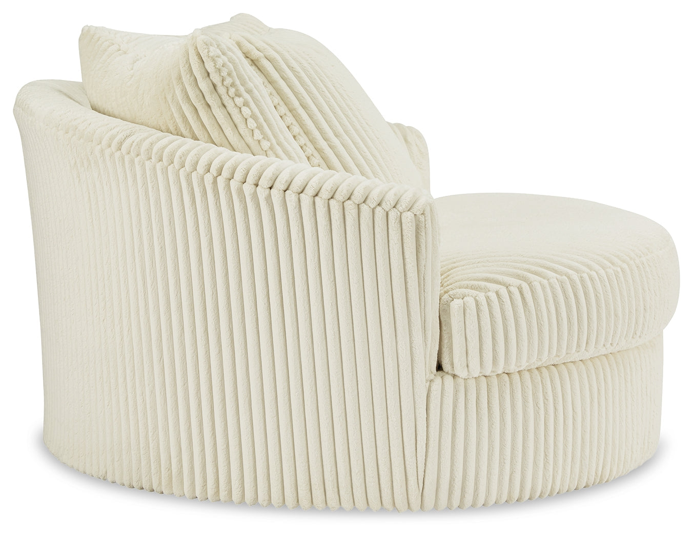 Lindyn Ivory Oversized Swivel Accent Chair