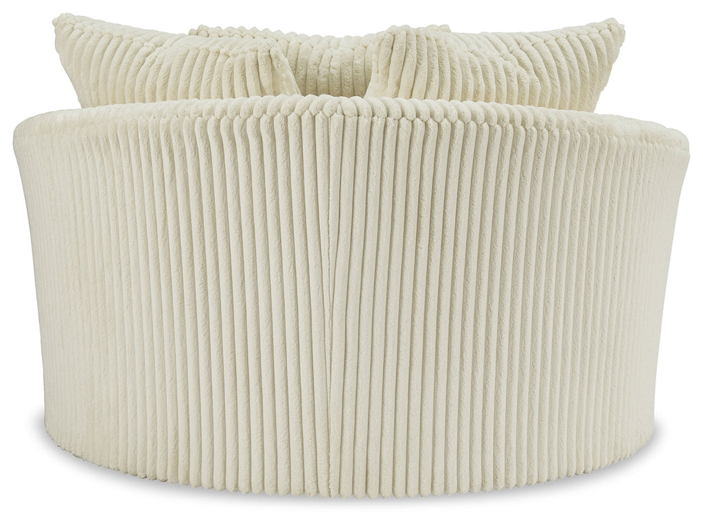 Lindyn Ivory Oversized Swivel Accent Chair