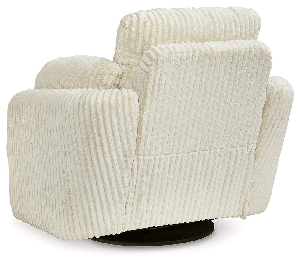 Tie-Breaker Ivory Swivel Glider Recliner