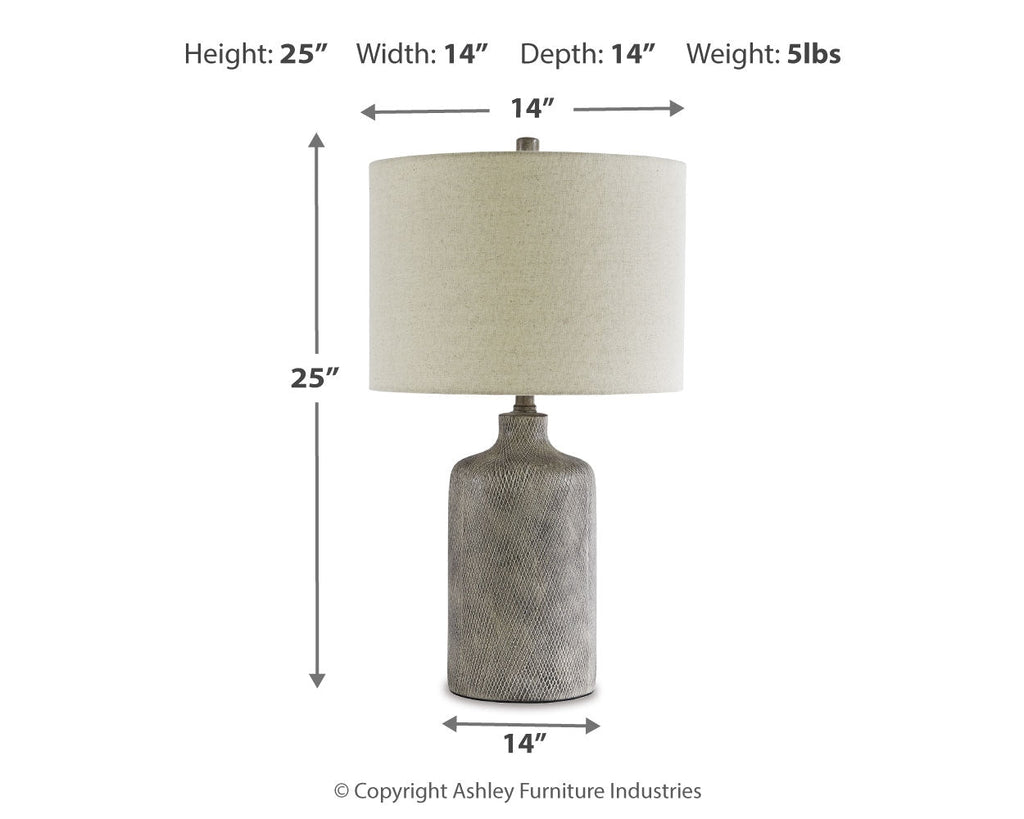 Linus Antique Black Table Lamp (Set of 2)