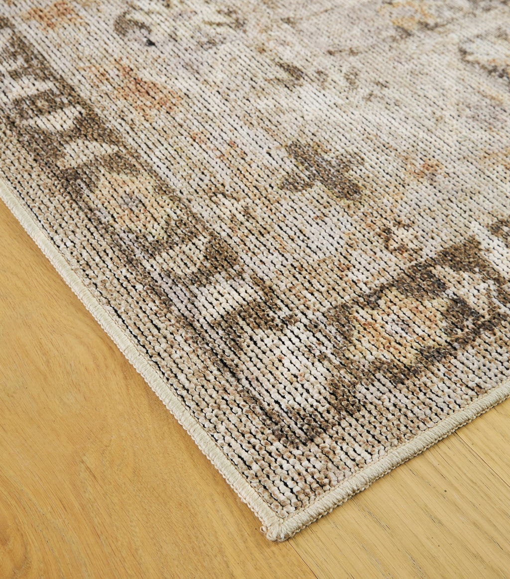 Livdon Brown/Beige/Gray Washable Medium Rug