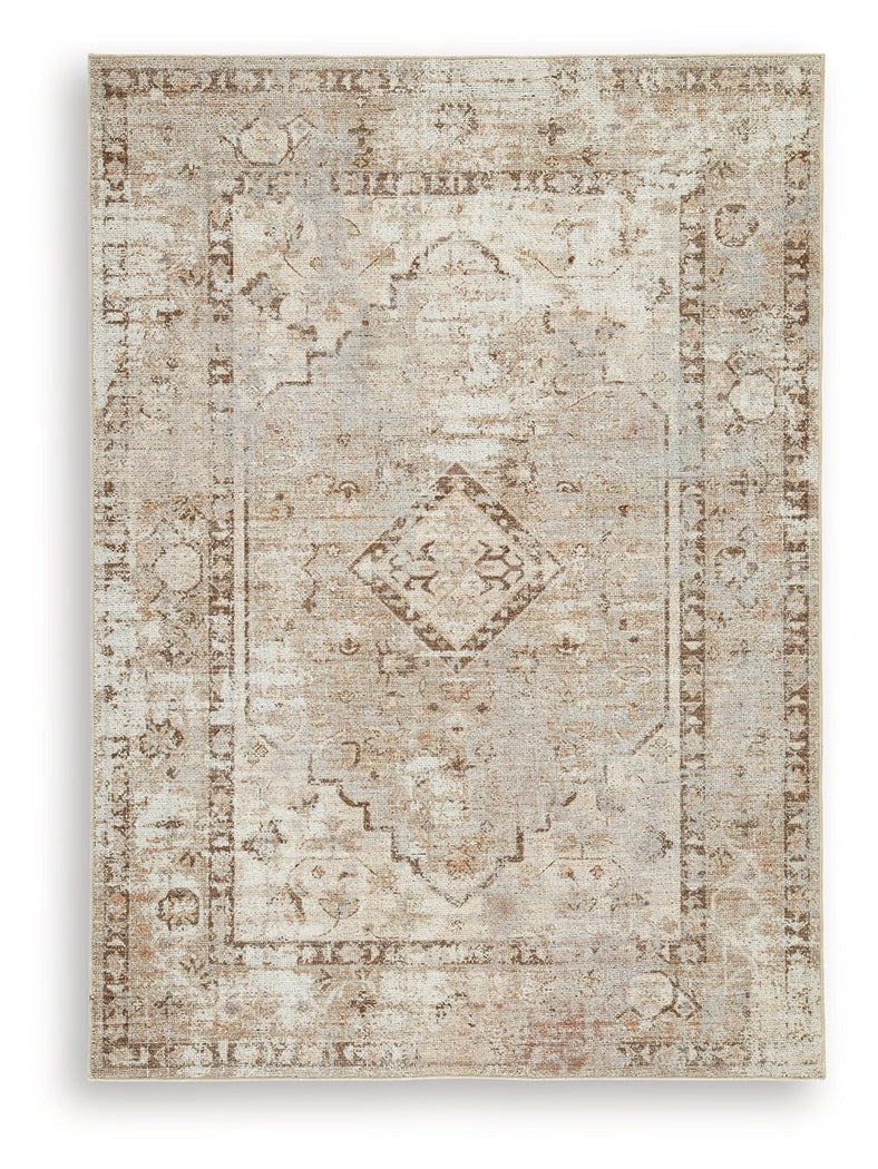 Livdon Brown/Beige/Gray Washable Medium Rug