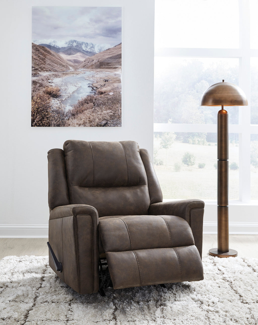 Skymaker Walnut Manual Rocker Recliner