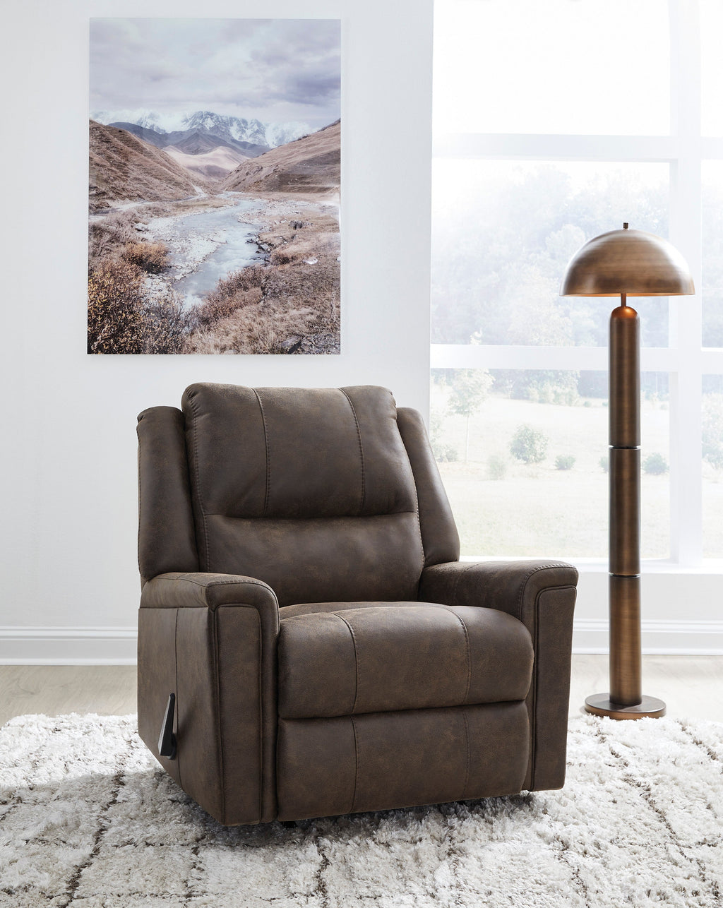 Skymaker Walnut Manual Rocker Recliner