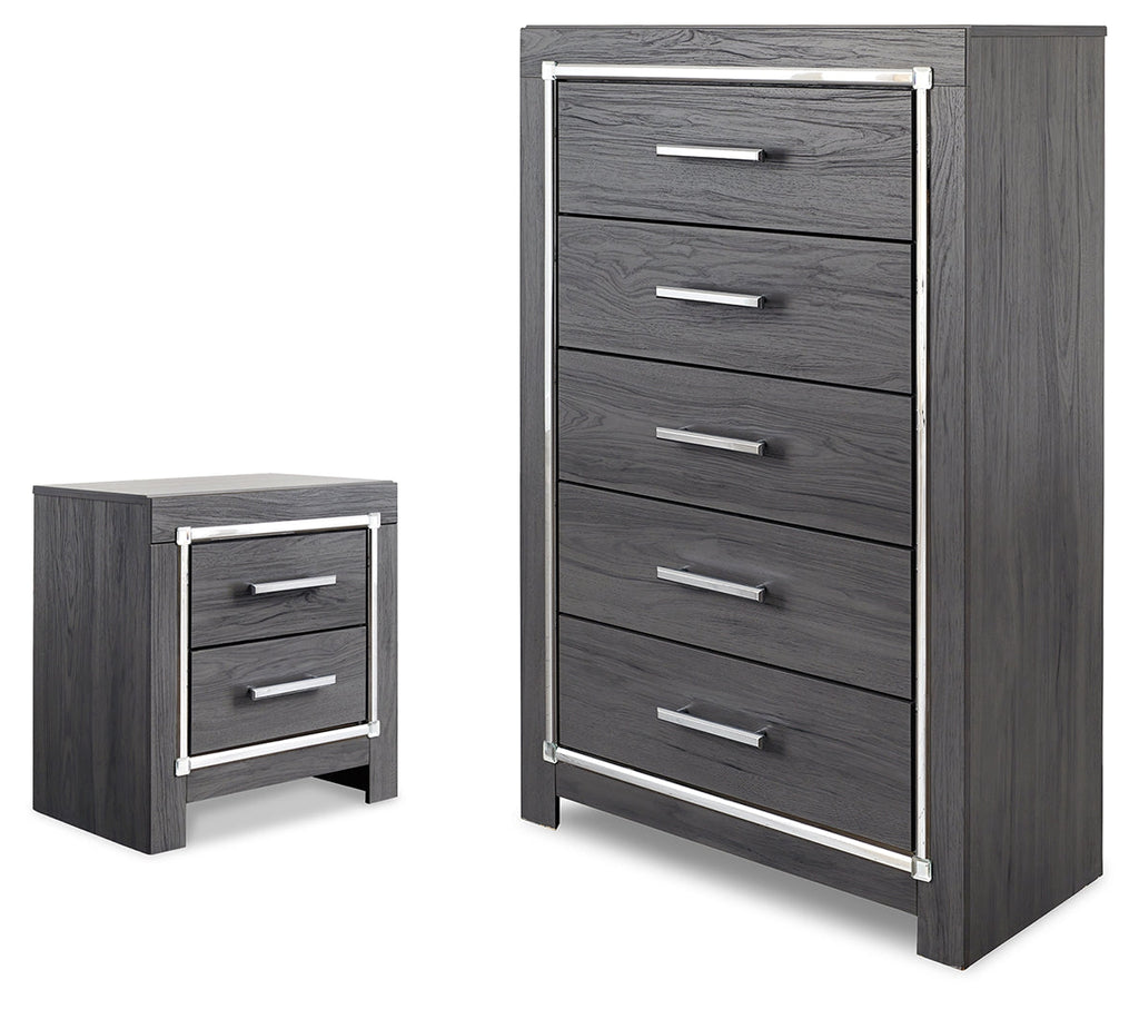 Lodanna Gray Chest and Nightstand
