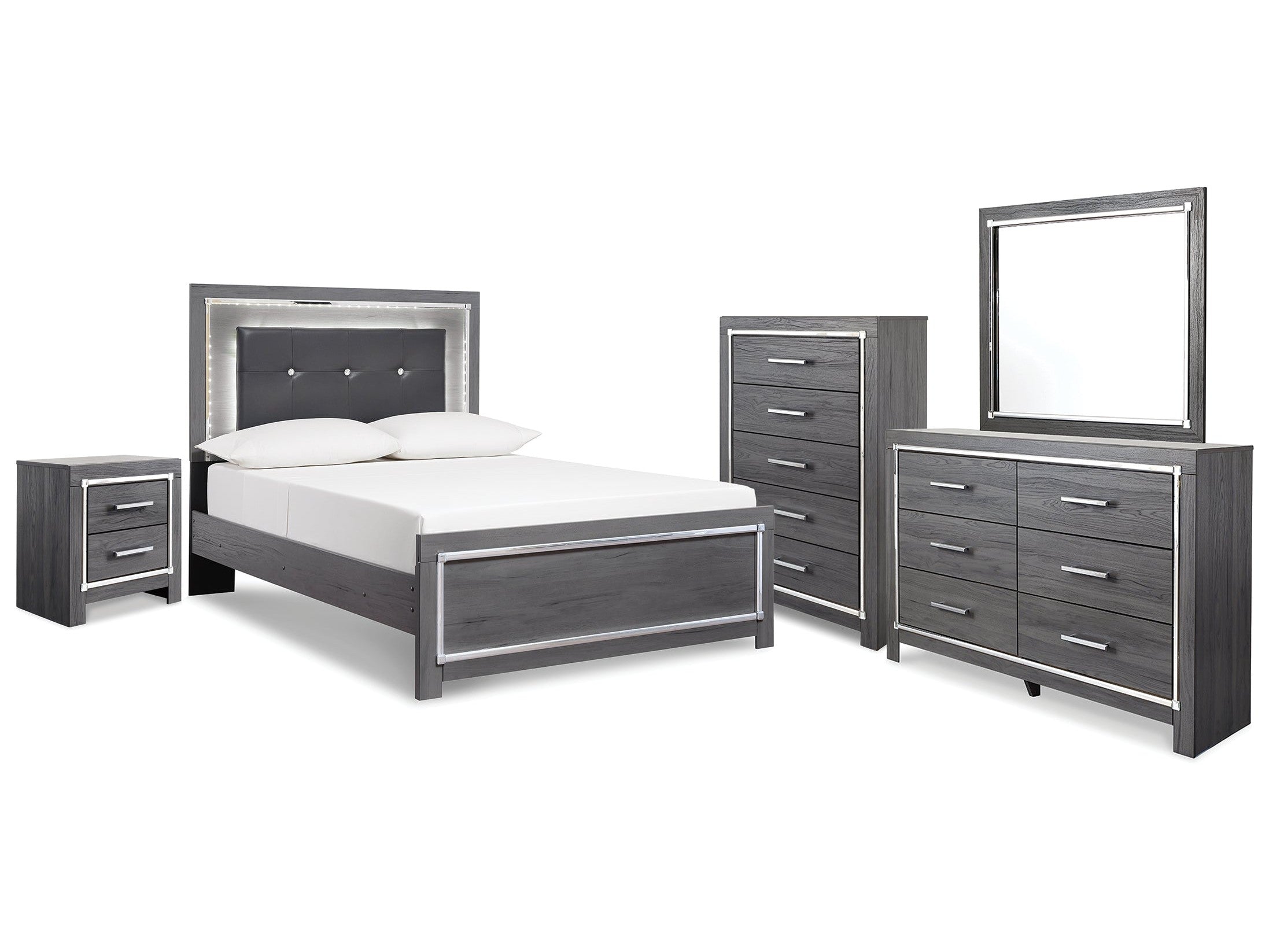 Lodanna Full Panel Bedroom Set, Gray