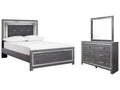 Lodanna Gray Full Panel Bedroom Set with Dresser and Mirror