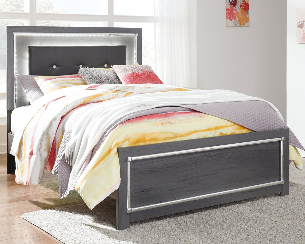 Lodanna Full Upholstered Panel Bedroom Set, Gray