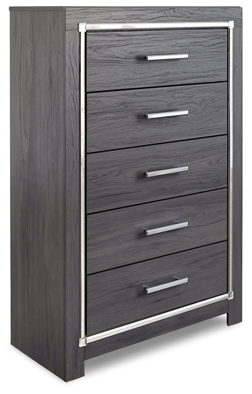 Lodanna Gray Full Upholstered Panel Storage Bed and Chest