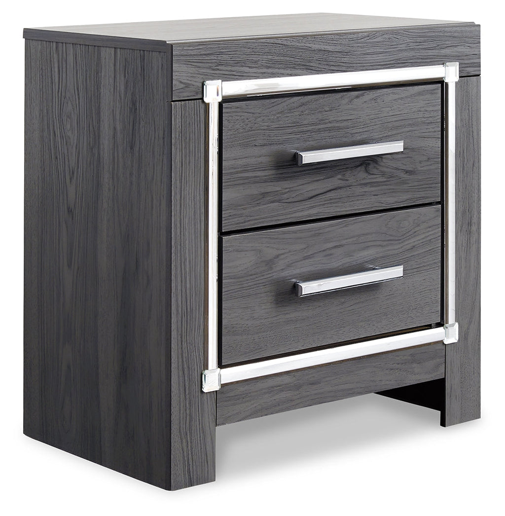 Lodanna King/Cal King Panel Headboard, Dresser, Mirror and 2 Nightstands, Gray