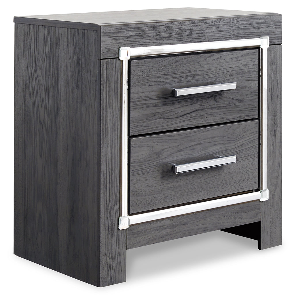 Lodanna King/Cal King Panel Headboard, Dresser, Mirror and 2 Nightstands, Gray
