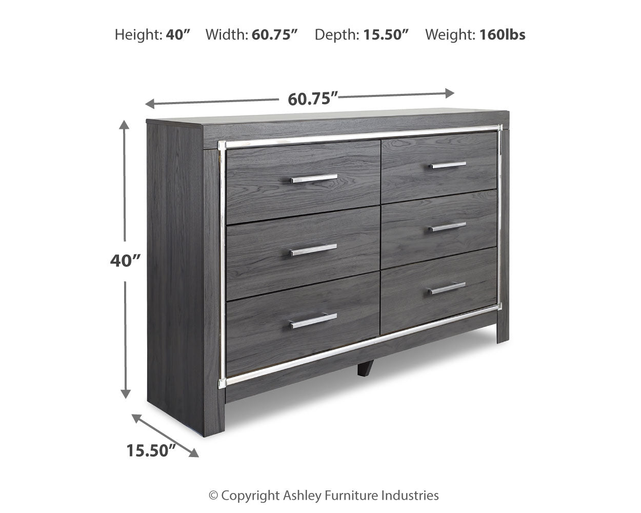 Lodanna Gray King/Cal King Panel Headboard, Dresser and Nightstand