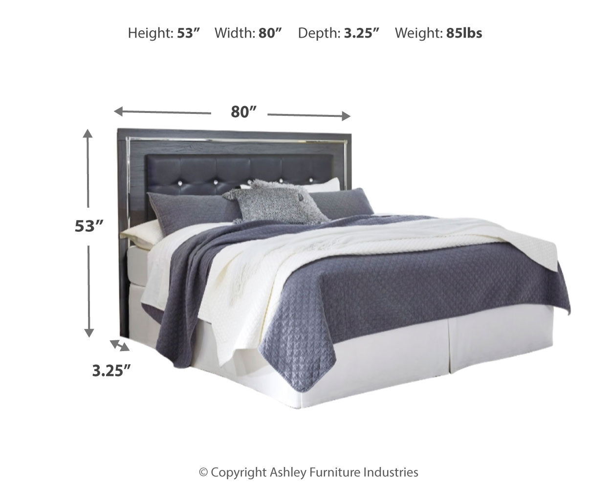 Lodanna Gray King/Cal King Panel Headboard, Dresser and Nightstand