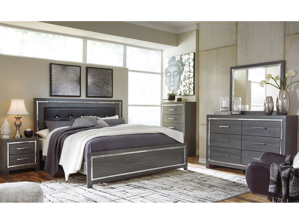 Lodanna King Panel Bedroom Set, Gray