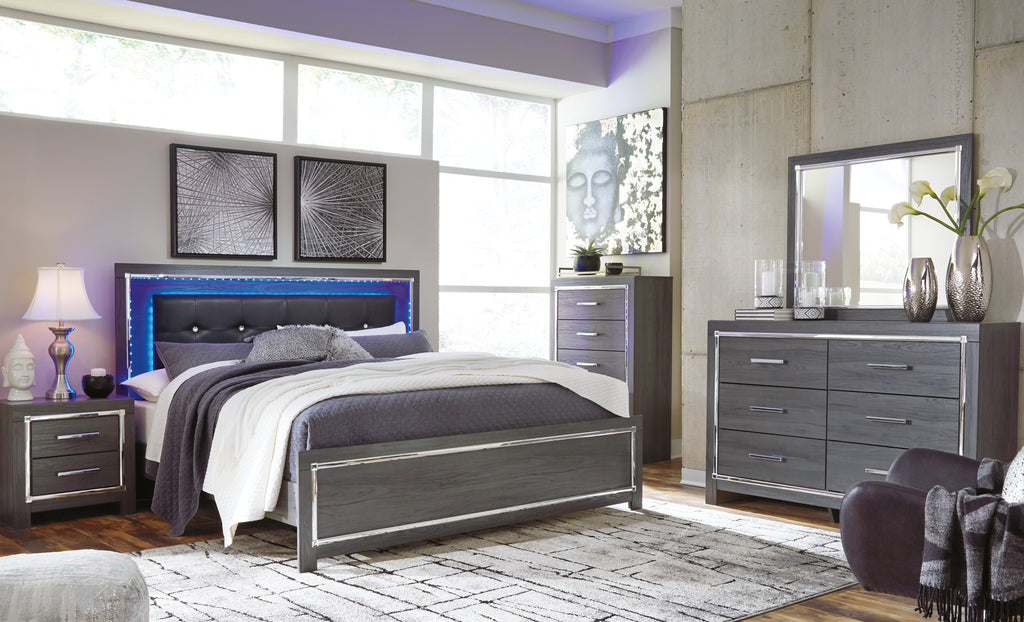 Lodanna King Panel Bedroom Set, Gray