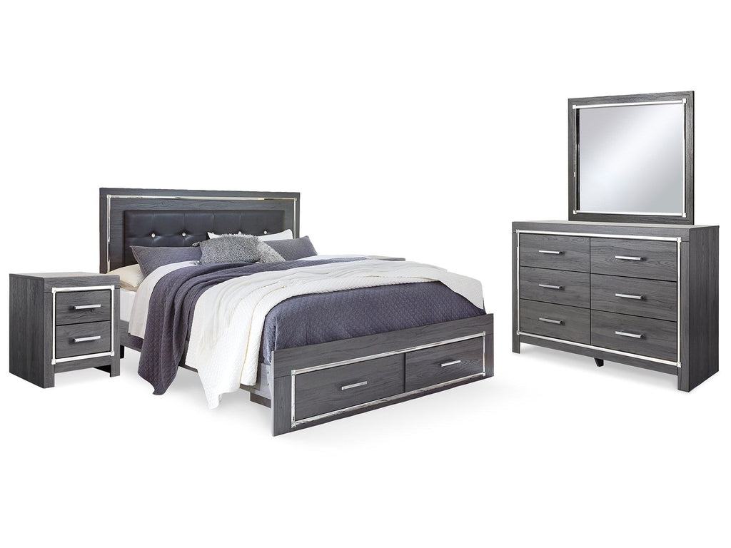 Lodanna King Storage Bedroom Set, Gray