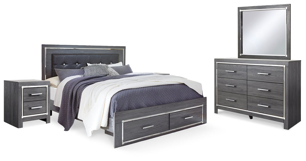 Lodanna King Storage Bedroom Set, Gray