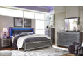 Lodanna King Upholstered Panel Bedroom Set, Gray