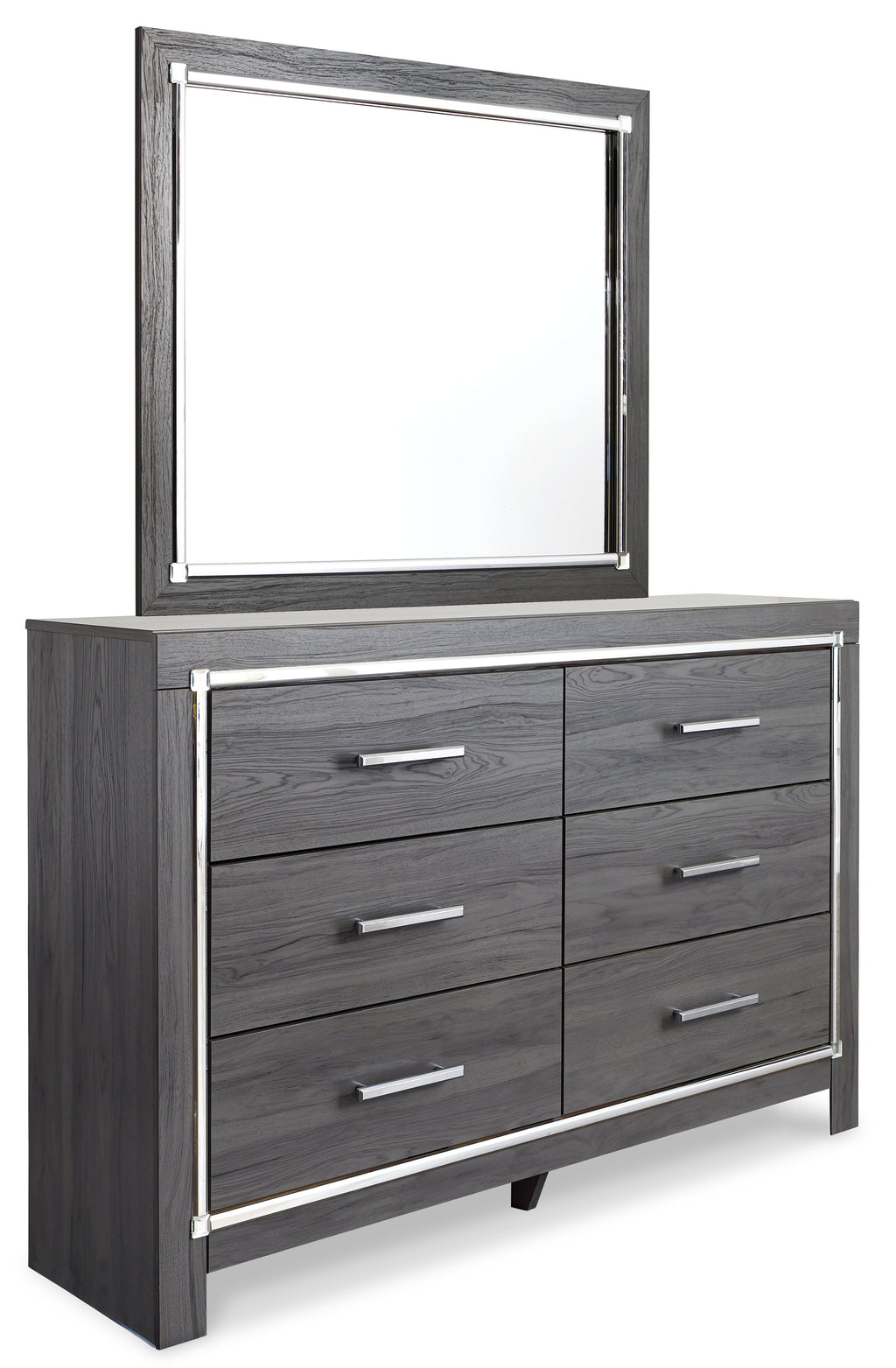 Lodanna King Upholstered Panel Bedroom Set, Gray