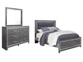 Lodanna Gray Queen Panel Bedroom Set with Dresser and Mirror