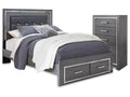 Lodanna Gray Queen Panel Storage Bedroom Set with Chest