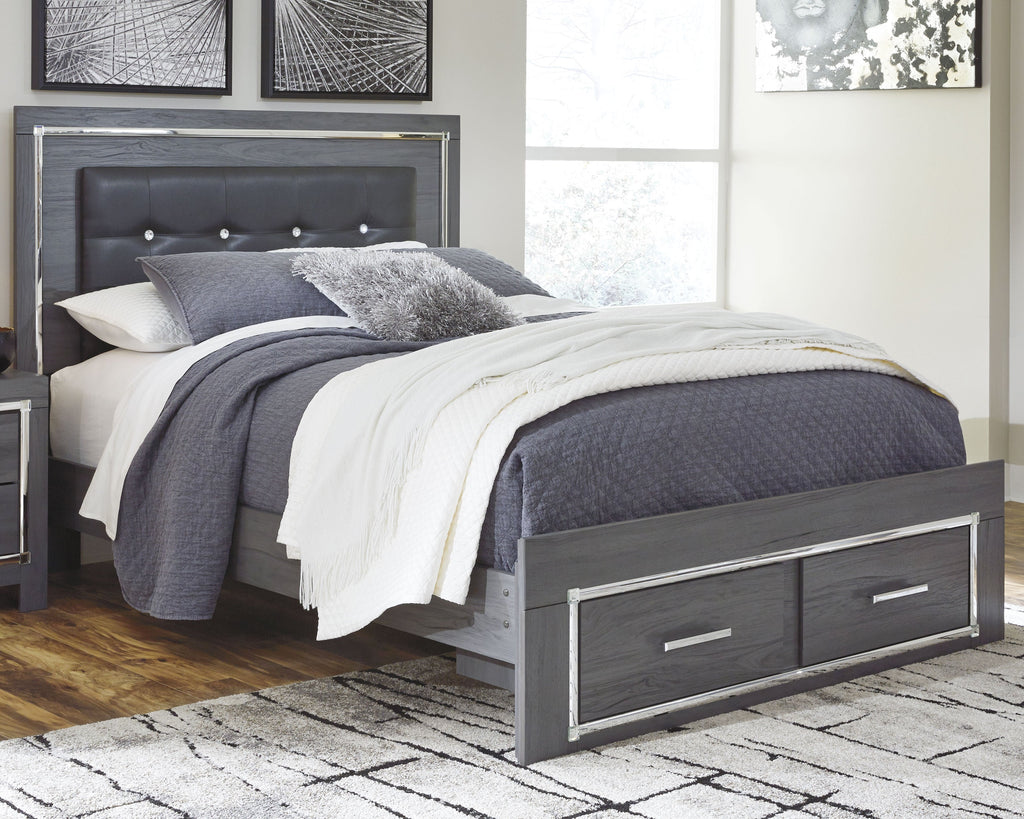 Lodanna Gray Queen Panel Storage Bedroom Set with Chest