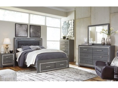 Lodanna Queen Panel Storage Bedroom Set, Gray