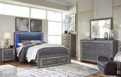 Lodanna Queen Panel Storage Bedroom Set, Gray