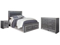 Lodanna Gray Queen Storage Bedroom Set with Dresser and Nightstand