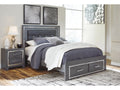 Lodanna Gray Queen Storage Bedroom Set with Nightstand